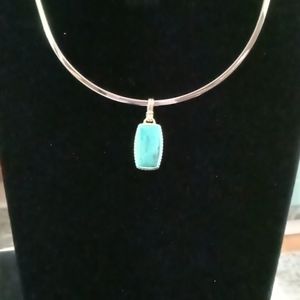 Sterling silver and turquoise pendant